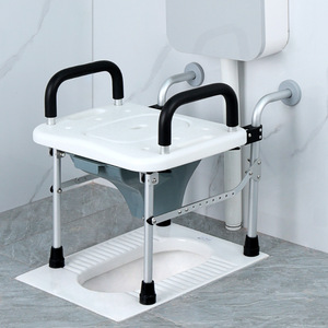 High Quality <b>Folding</b> Toilet Chair With Footstep For Elderly <b>Commode</b> Chair - Product Image 3
