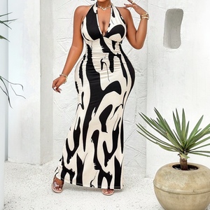 Cow Print Dress - 2025 New Style Sexy Halter Midi