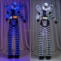 Mode unisexe portable LED Robot Costume veste lumineuse adulte lumineux échasse Cosplay Costume pour scène danse Performance