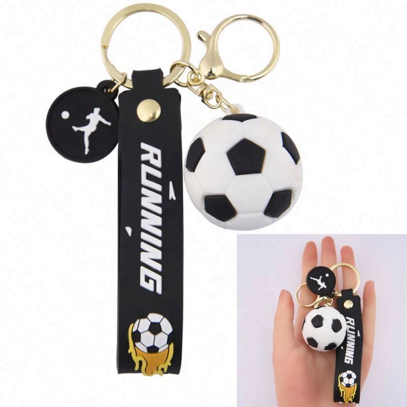 ❌サッカー好き˘,,ᴗ ̫ ᴗ,,˘新品キーホルダー soccer-ball-key-chain-24-05-