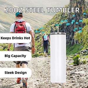 Termo Deportivo de Acero Inoxidable de 20 oz, Minimalista, de Doble Pared, Aislado al Vacío, Ecológico, Mantiene la Temperatura de 6 a 12 Horas, para Sublimación - Product Image 2