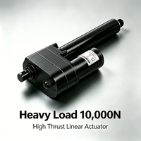Actionneur linéaire électrique robuste IP65 12V 24V avec moteur à courant continu à balais, course de 10-1000 mm et force de 10000N