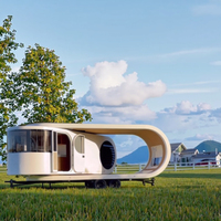Maison modulaire Capsule préfabriquée de style populaire Remorque RV Cuisine incluse pour le camping et le séjour en villa