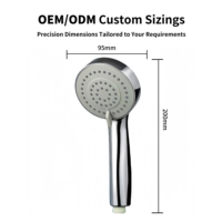 Pommeau de Douche Haute Pression à Micro-Bulles YEETE, 3 Modes de Jet, Arrêt à Touche Unique, Jet Réglable, Accessoires de Robinet de Salle de Bain Certifiés