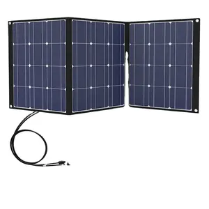 美国sunpower电池便携式折叠太阳能电池板120W充电器: