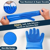 Kit de toilettage pour animaux de compagnie 6 pièces pour chiens, chats, chevaux, comprend des gants de lavage pour chiens, une brosse de bain, une brosse à shampooing, une brosse à dents