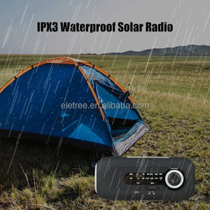 2000mAh Noaa Weather Radio de manivela de emergencia con cargador solar Batería portátil Am Fm - Product Image 3