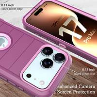 Étui de protection robuste 3-en-1 en PC et TPU avec clip ceinture pour iPhone 17 Air 16 15 14 13 12 11 Pro Max 7 8 Plus
