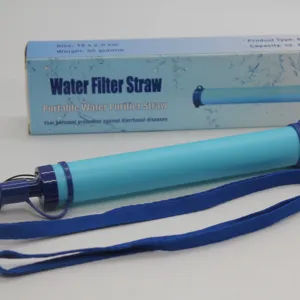 Personal Straw Survival Filtration Portable Camping Gear Emergency Preparedness Camper's Water Filter