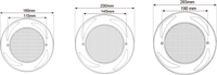 Projecteur de piscine mural PC IP68 rempli de résine, couleur unique/RGB, 18W, AC12V, durée de vie 50000 heures, angle de faisceau 120°