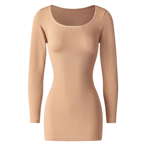 Peeqi C7179 #   Abito Casual alla Moda 2025, <span class=keywords><strong>Vestito</strong></span> Basic a Costine Tinta Unita, <span class=keywords><strong>Maniche</strong></span> <span class=keywords><strong>Lunghe</strong></span>, Mini Abiti per Ragazze, Abbigliamento Femminile - Product Image 4