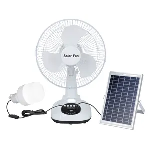 Solar Fan Outdoor For Camping Charging Table Electric Fan Power Bank 12 Inch Function Rechargeable Illumination Fans