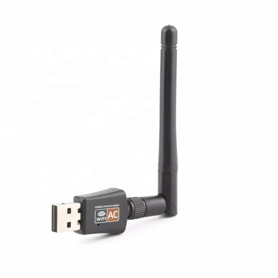 オリジナルファクトリーワイヤレスUSB2.0WiFiアダプター600mbpsデュアルバンド2.4/5ghzワイヤレスネットワークカード