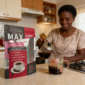 Poudre de café instantané minceur à base de plantes L-carnitine, produit détoxifiant corporel <span class=keywords><strong>en</strong></span> 10 jours, café minceur L-glutathion <span class=keywords><strong>pour</strong></span> la perte de poids - Product Image 3