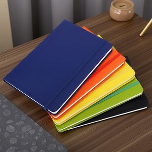 Cuaderno de cuero PU de tamaño 2025 A5 con logotipo personalizado estilo de tapa dura páginas forradas coloridas costura encuadernación diario Bloc de notas - Product Image 6