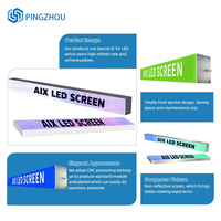 Panneau d'affichage électronique en métal sans cadre à matrice de points, écran LED intérieur couleur, bande de texte publicitaire défilante