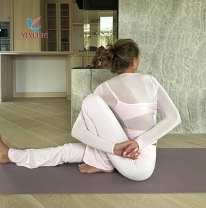 Conjunto de Yoga para Mujer con Textura Cepillada - Nuevo Traje Deportivo de Alta Calidad para Adelgazar, Ropa Deportiva Informal <span class=keywords><strong>y</strong></span> de Descanso que Realza la Figura - Product Image 3