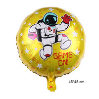 Globos de astronauta del espacio exterior, globos inflables de aluminio con cohete, fiesta temática de galaxia para niños, decoración para fiesta de cumpleaños, globos de helio