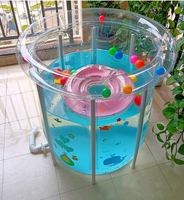 Baignoire gonflable transparente en PVC pliable pour enfants, baignoire SPA pour bébés, baignoire pliable pour le bain