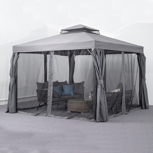 Gazebo moderne facile à assembler, résistant aux rongeurs, 4x4, gazebo extérieur avec <span class=keywords><strong>moustiquaire</strong></span>, <span class=keywords><strong>3x3</strong></span>, en fer, aluminium, métal, toit rigide, gazebo de luxe - Product Image 2