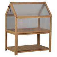 Serre en bois et polycarbonate, Serre en bois préfabriquée pour l'extérieur, Green House Hobby à cadre en bois