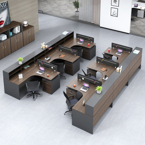 현대 모듈 식 사무실 가구 세트 직원 책상 칸막이 워크 스테이션 파티션 테이블 의자 국 드 Travail 사무실 테이블 - Product Image 2