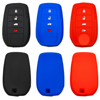 Housse de clé en silicone OEM, couleur personnalisée, étui souple à 4 boutons pour clé intelligente Toyota Highlander Camry Prado RAV4 Corolla – Fournisseur