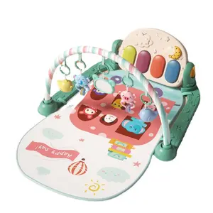 Nouveau-né cadeau bébé Fitness cadre jouet éducation précoce musique ramper tapis bébé pied Piano jeu tapis