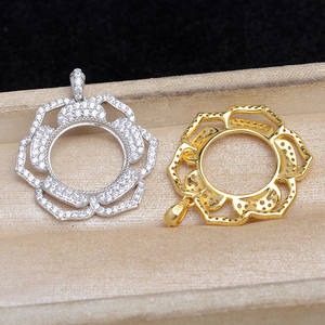 Cuentas de Plata 925 con Diseño de Flor y Concha de Caballito, 3mm, Producto Semi-Acabado, Accesorios para Joyería de Perlas, para 15.1-15.3mm - Product Image 2