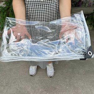 10ft x 13ft không thấm nước PVC rõ ràng tarps với grommets Heavy Duty cắm trại ngoài trời trong suốt Tarp - Product Image 5