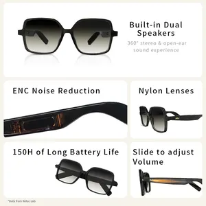 New Arrival Wireless Smart Audio Glasses For Listening To Music Anti Ultraviolet Lens