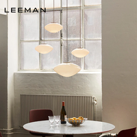 Lustre suspendu en verre LED moderne et simple, hauteur réglable, garantie de 2 ans, lampe suspendue au plafond blanche pour salle à manger, cuisine