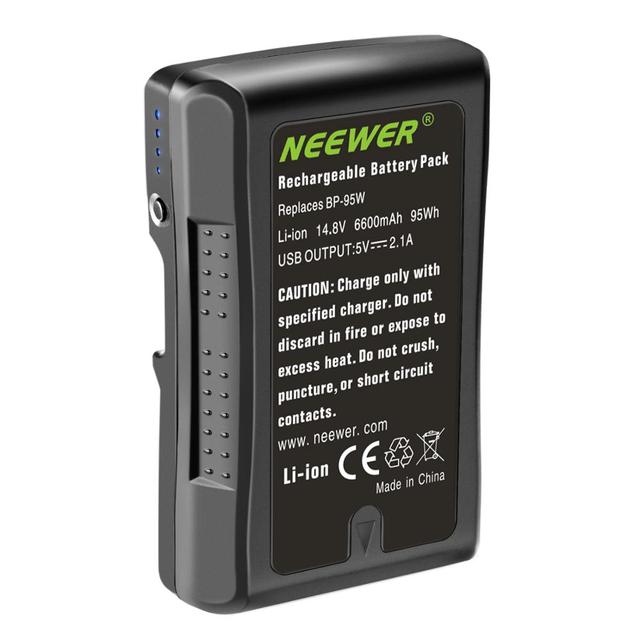 Neewer V Mount/v Lock Battery - 95wh 14.8v 6600mah Rechargeable Li-ion Battery For Broadcast Video Camcorder,for Hdcam
