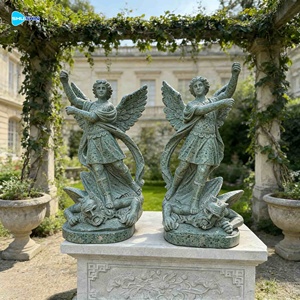 รูปปั้นพระมหากษัตริย์มิคาเอล ทำจากหินธรรมชาติ รูปทรงโค้ง สีขาว แกะสลักด้วยมือ ผิวขัดเงา ทนทาน ทันสมัย เหมาะสำหรับตั้งนอกอาคาร - Product Image 4