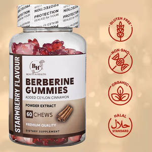 Gomitas de berberina orgánicas OEM/ODM, Canela de Ceilán, suplemento de hierbas de etiqueta privada, vitaminas para adultos, no para mujeres embarazadas - Product Image 6