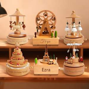 Boîte à musique personnalisable avec mélodie Joyeux Anniversaire, idéale pour les fêtes d'anniversaire et les cadeaux charmants - Product Image 3