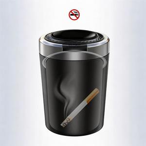 Cenicero <span class=keywords><strong>de</strong></span> <span class=keywords><strong>Coche</strong></span> LED <span class=keywords><strong>de</strong></span> Doble Capa con Diseño Avanzado, Portátil, Resistente al Viento, <span class=keywords><strong>de</strong></span> Plástico Mini, con Logotipo Personalizado - Product Image 2