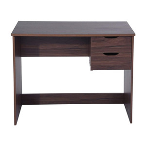 Escritorio de <span class=keywords><strong>estudio</strong></span> para oficina en casa, mueble de almacenamiento marrón con 2 cajones para habitaciones pequeñas - Product Image 3