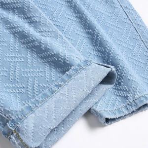 Nouveau jean droit pour homme 2025 - Tissu denim de haute qualité avec lavage à l'eau bleu clair, adapté à un usage quotidien décontracté - Product Image 4