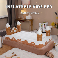 Matelas Gonflable Château de Noël pour Bébés et Enfants, Pliable, Convertible, Portable et Sûr, pour la Maison et l'Hôtel - Vente Directe Usine