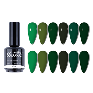 Imtiti Nieuwe Aankomende Zwartachtig Groene Nagellak UV-<span class=keywords><strong>Gel</strong></span> Olijfgroen Doorweekt <span class=keywords><strong>Gel</strong></span> Nagellak - Product Image 5