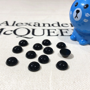 Black Semi-Circular <b>Doll</b> <b>Eyes</b> No-Hole Flat Bottom Gloss Finish For Stuffed Animal Toys - Product Image 3