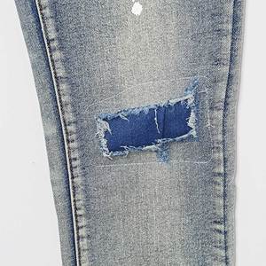 Pantalones Deportivos de Mezclilla Personalizables para <span class=keywords><strong>Hombre</strong></span>, Talla Grande, Lavados, con Estampado de Agujeros, Casuales, de Cintura Media, para Otoño y Verano - Product Image 4