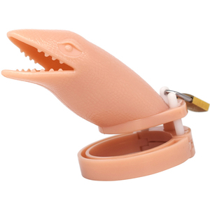 Gabbia per dispositivo di castità maschile in plastica a forma di dinosauro di squalo gabbia per pene per uccelli BDSM bondage gabbia per bondage di castità maschile a forma di <span class=keywords><strong>animale</strong></span> - Product Image 3