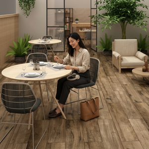Modernas baldosas de porcelana Stackbond de 200x1200 mm con aspecto de madera mate, diseño de tiras largas de 20x120 cm - Product Image 6