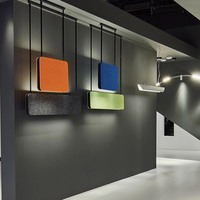Ev ofis için yankıları azaltmak için ses emici kumaş ofis hazır aydınlatma ile Modern tarzı akustik paneller