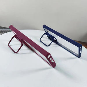 S24 Ultra caméra anneau support coque de téléphone S23 <span class=keywords><strong>S22</strong></span> Plus antichoc béquille couverture de téléphone transparente pour Samsung A55 A35 A14 A15 étuis - Product Image 4