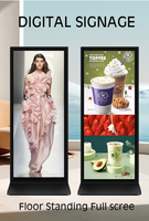Tótem de pantalla táctil para interiores de 70 pulgadas, quiosco de publicidad LCD, software CMS gratuito para empalme, uso de señalización digital y pantallas