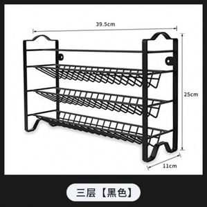 Estantes Magnéticos para Especias de Acero al Carbono de Estilo Moderno, de 1 Nivel, Móviles, Ahorradores de Espacio, Montados en la Pared, Multifuncionales, Negros, para Almacenamiento en la Cocina - Product Image 3