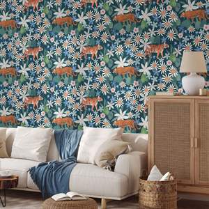 Adesivi <span class=keywords><strong>Murali</strong></span> Decorativi Autoadesivi con Motivo Floreale Retrò a Foglie per Cameretta Bambini e Ragazze, in PVC Anti-Muffa - Product Image 2